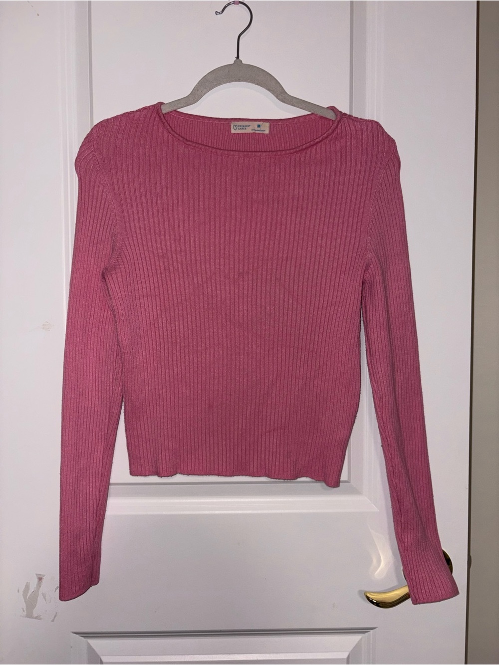 Primark Ribbed Crewneck Sweater in Pink